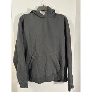 PACT organic cotton gray hoodie sweatshirt kangaroo pocket size medium unisex